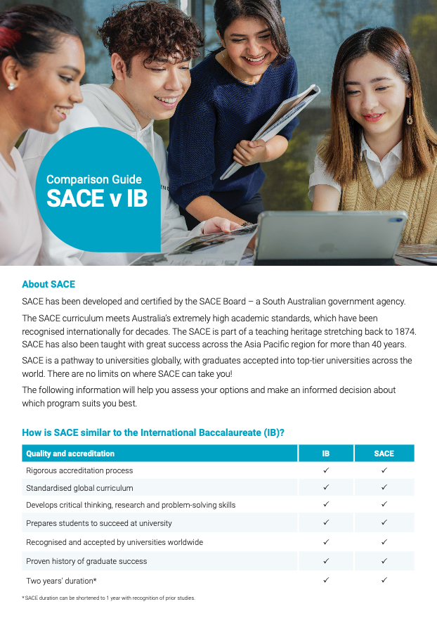 Comparison Guide SACE v International Baccalaureate (IB)